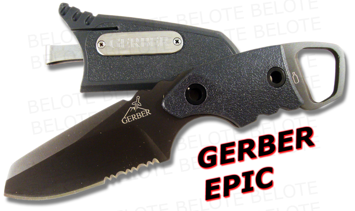 Gerber Epic Fixed Blade Serrated w/ Sheath 30000176 eBay