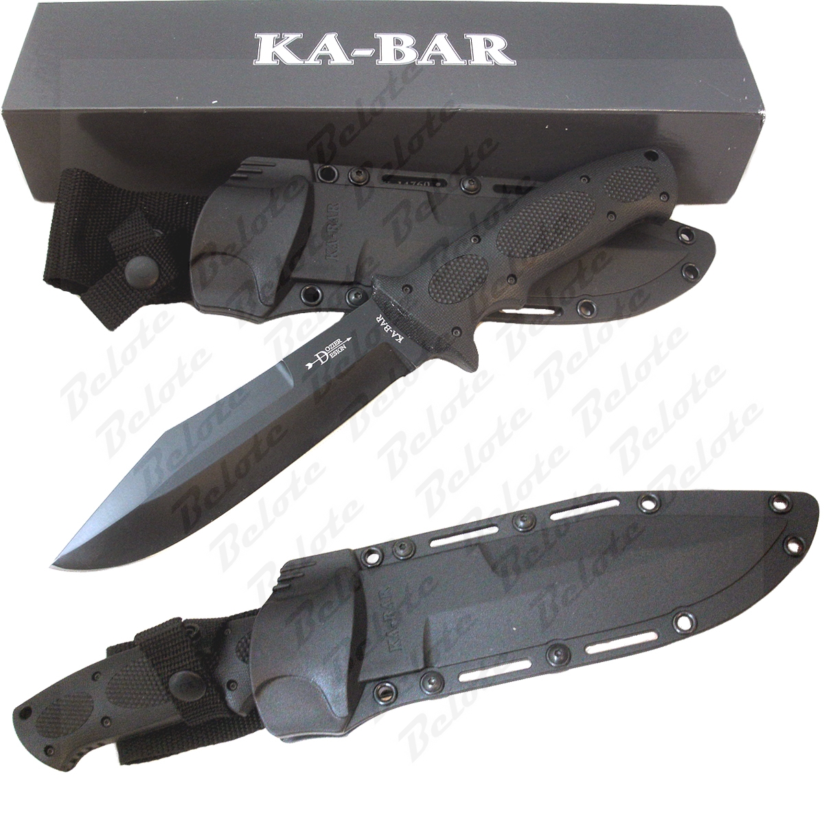 KaBar Knives Bull Dozier Fixed Blade w/ KaBar Sheath 1275 eBay