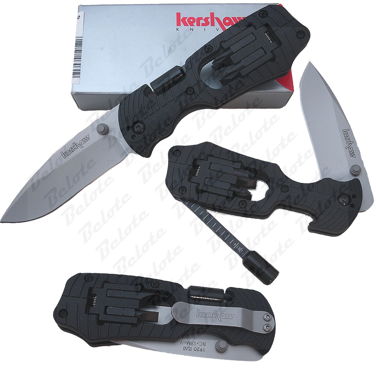 Kershaw Select Fire Knife Plain + Screwdriver Bits 1920 eBay