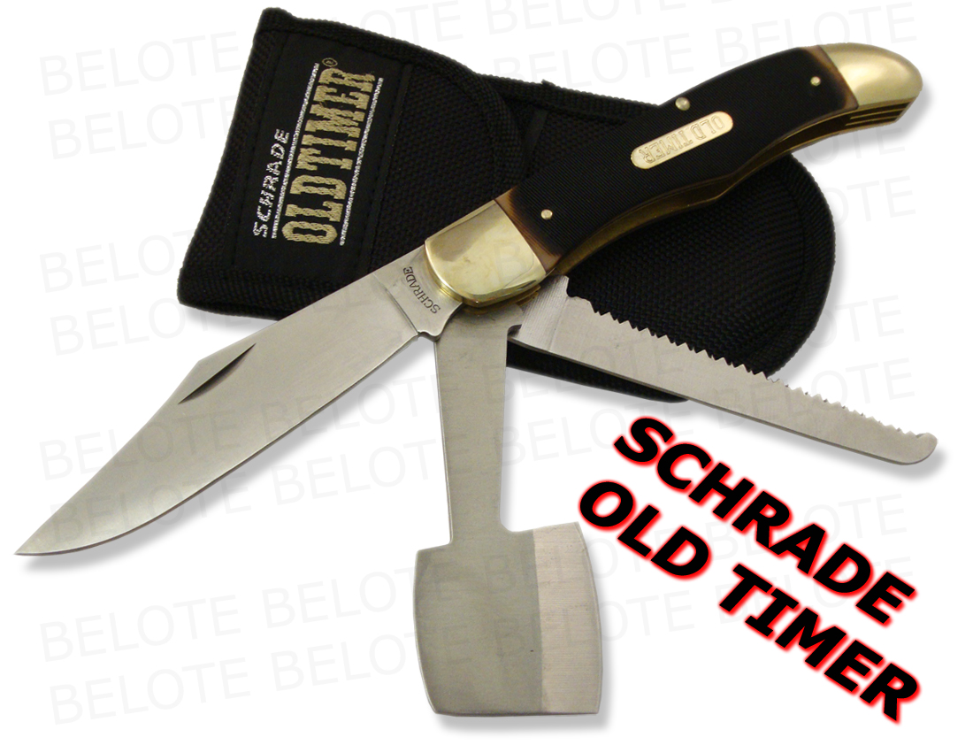 Schrade Old Timer Folding Hunter w/ Saw & Hatchet 220OT eBay