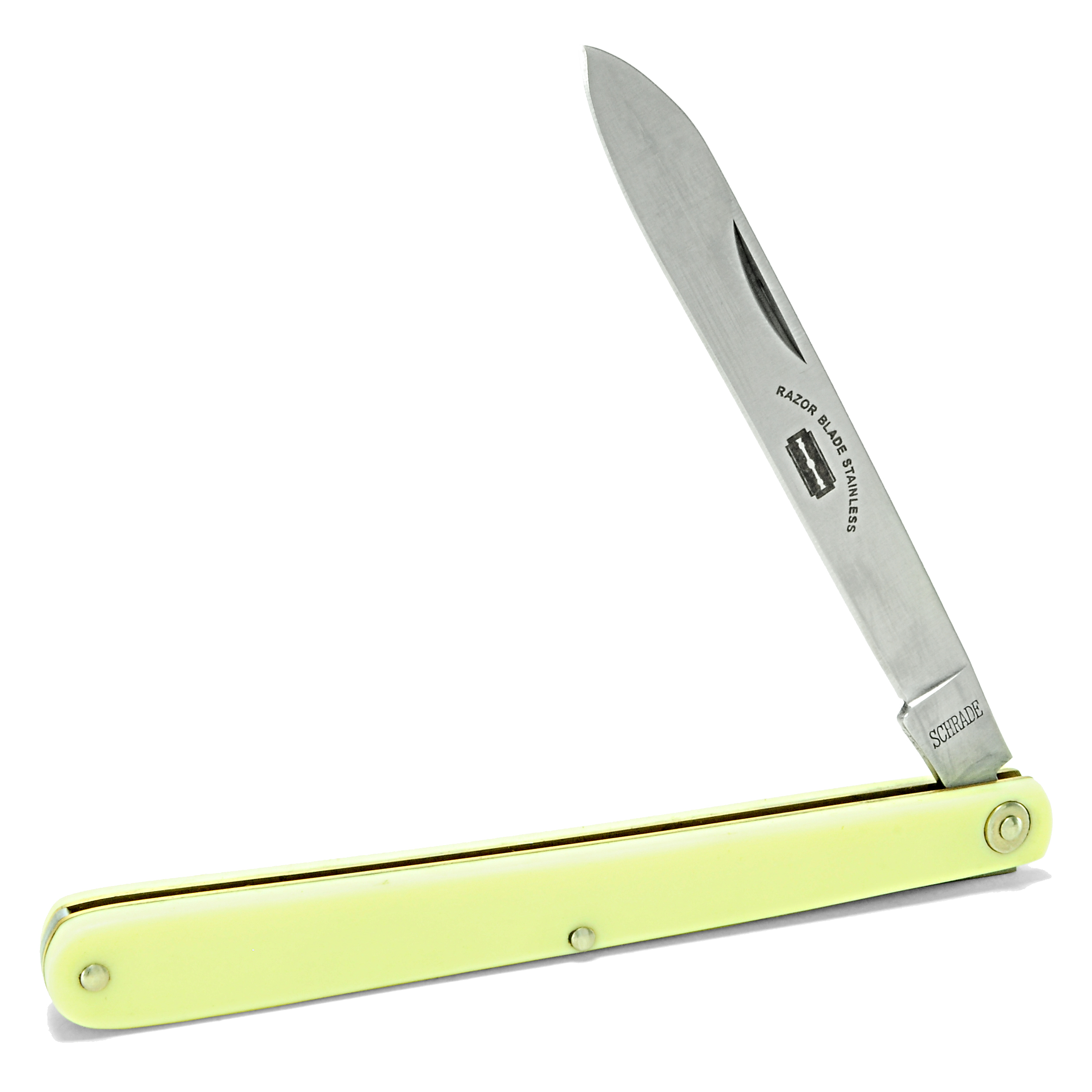 Schrade Sampler Folding Fruit Knife Yellow Handle 3.7" Blade SS102 eBay