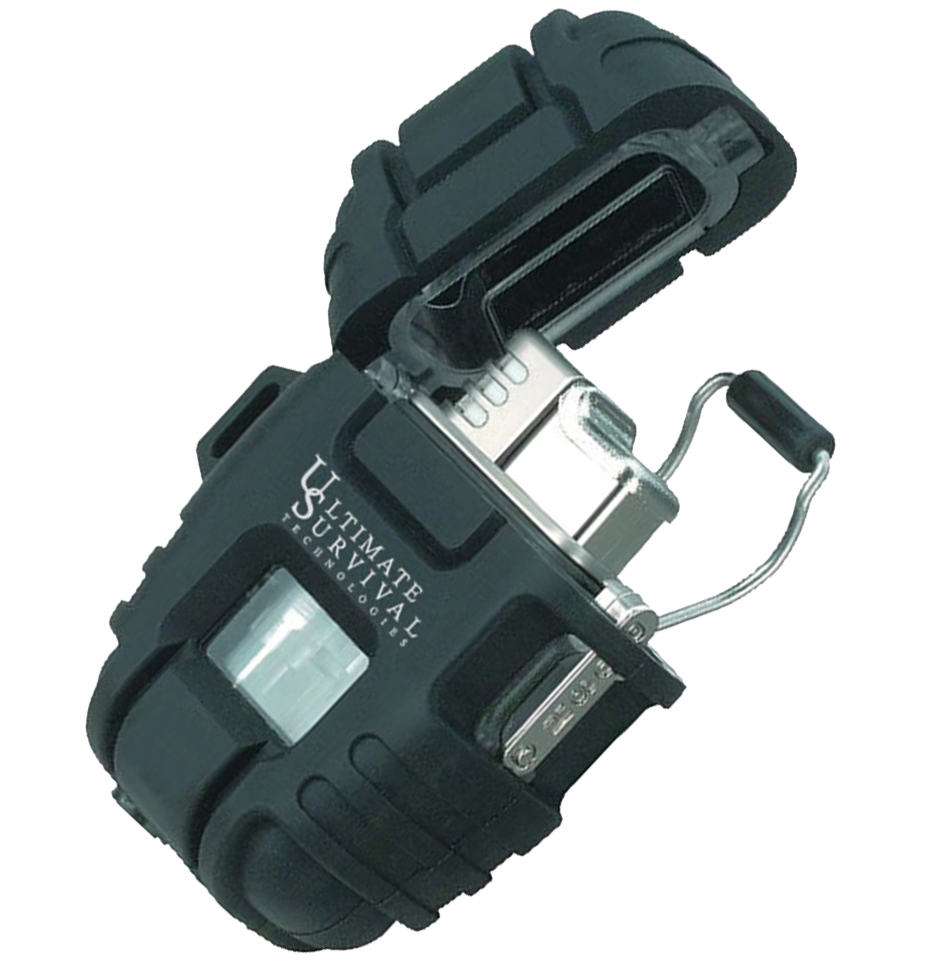 Ultimate Survival Delta Shock & Stormproof Butane Lighter Black 21390