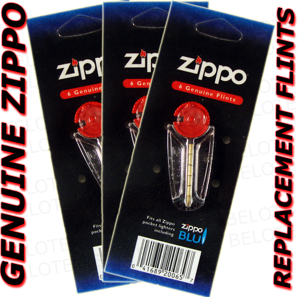 Genuine Zippo Replacement Flint 3 Packs 18 Flints NEW eBay