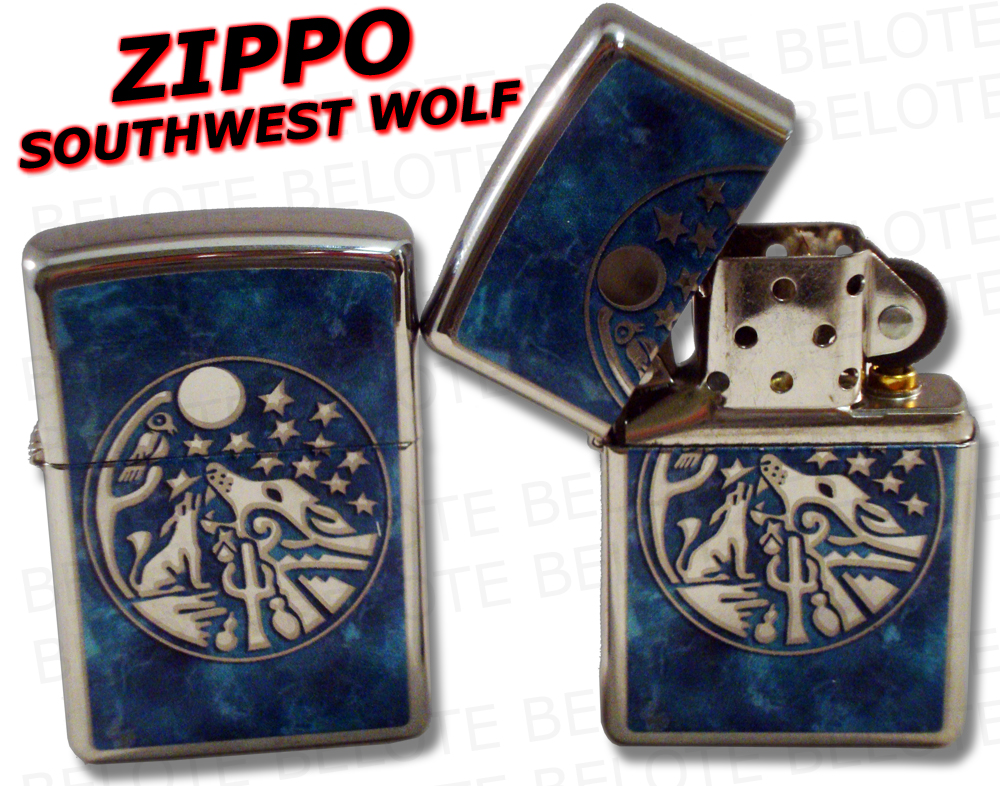 Zippo Lighters SOUTHWEST WOLF Chrome Lighter 24941 NEW eBay