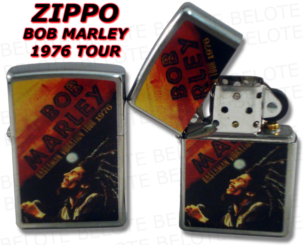 Zippo Lighters BOB MARLEY 1976 TOUR Lighter 24992 *NEW*