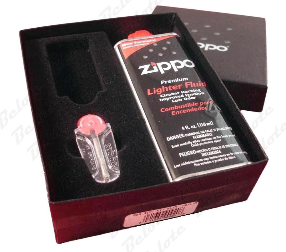 Zippo Gift Box For Slim Lighters Includes Lighter Fluid & Flint 50S