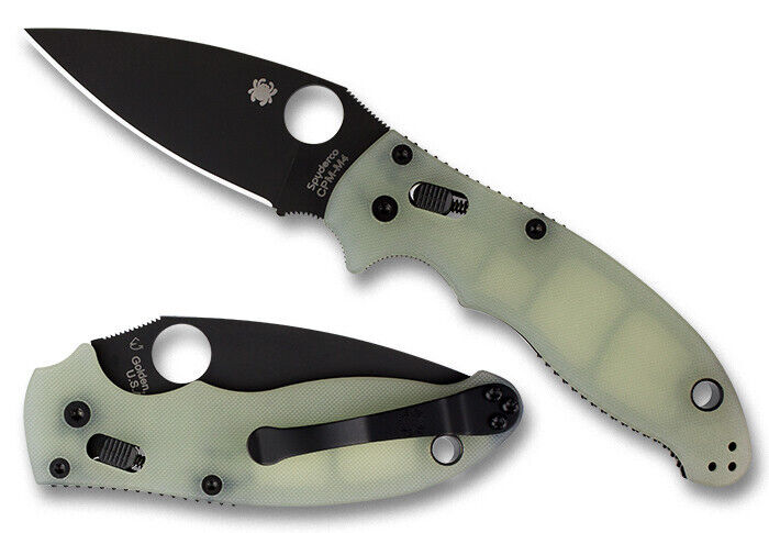 SPYDERCO Manix 2 Numbered, Jade G-10 Handles Black CPM M4 Tool