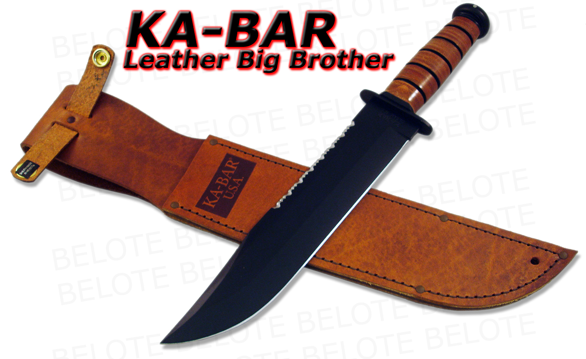 Ka Bar Kabar Knives Leather Handle Brother Bowie 2217 New Ebay Categories