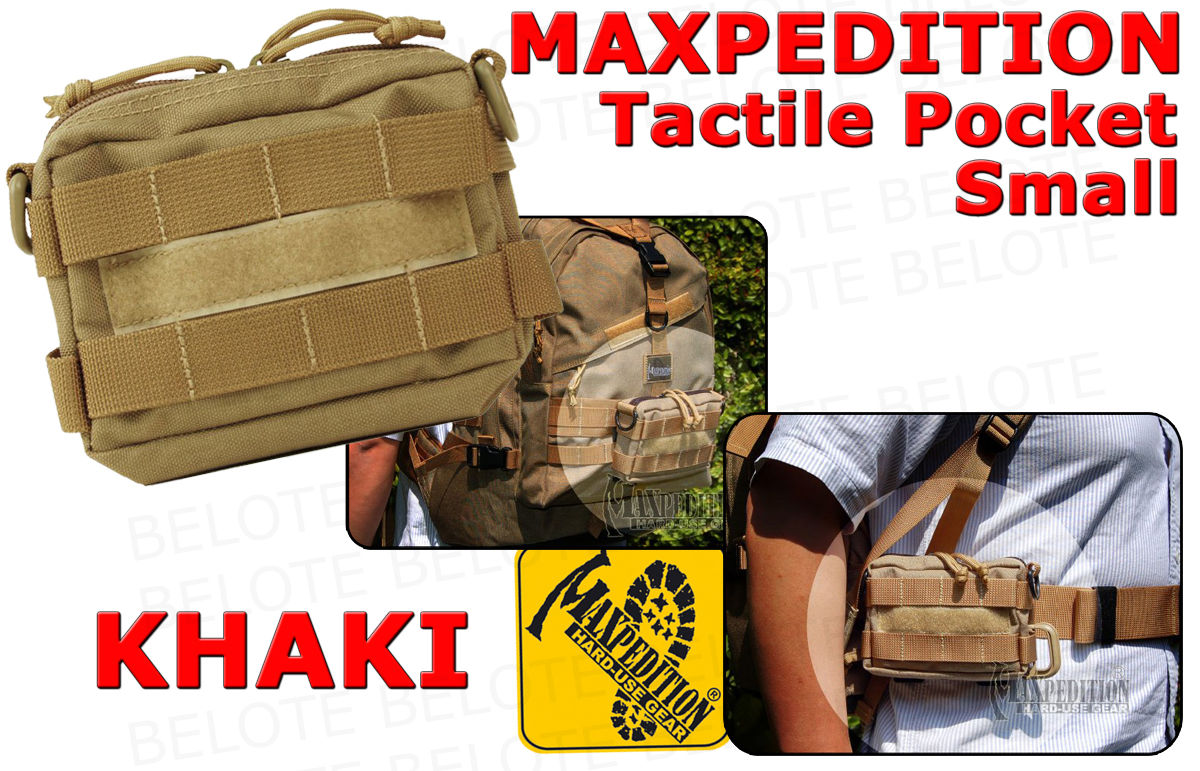 Maxpedition KHAKI TacTile Pocket Small PALS 0223K *NEW*  