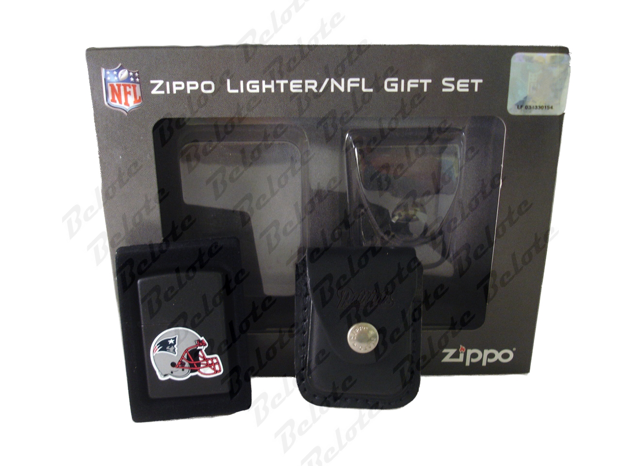Zippo NFL New England Patriots Lighter & Pouch 24662  