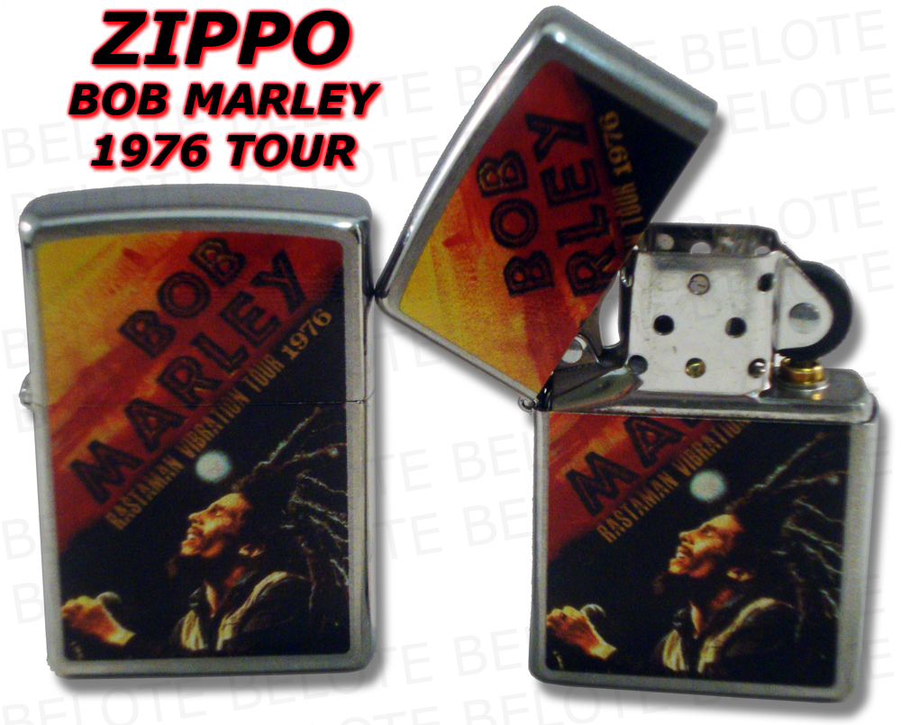 Zippo Lighters BOB MARLEY 1976 TOUR Lighter 24992 *NEW*  